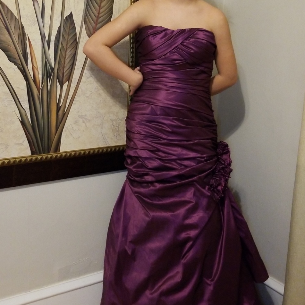 Strapless gown Tafetta fabric